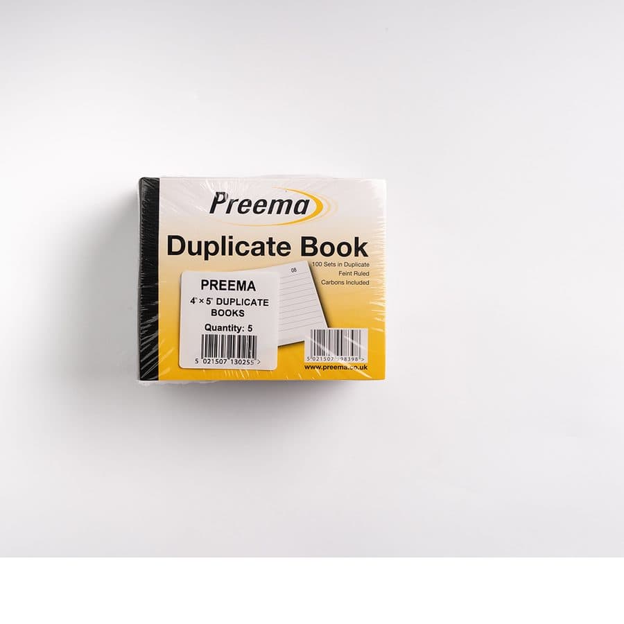 Preema duplicate order book, pack of 5