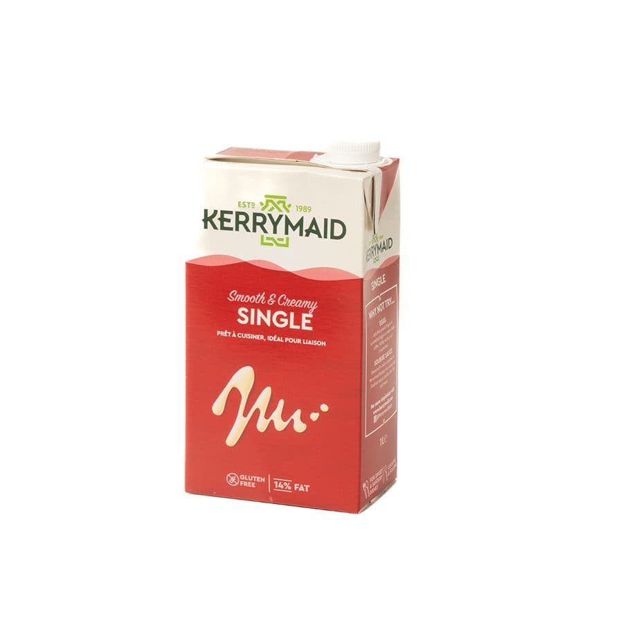 Carton of Kerrymaid smooth and creamy single cream