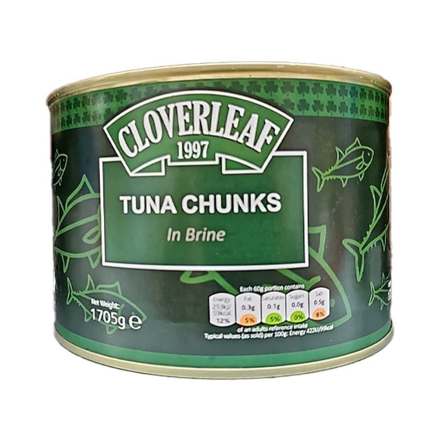 Catering tin of tuna chunks in brine