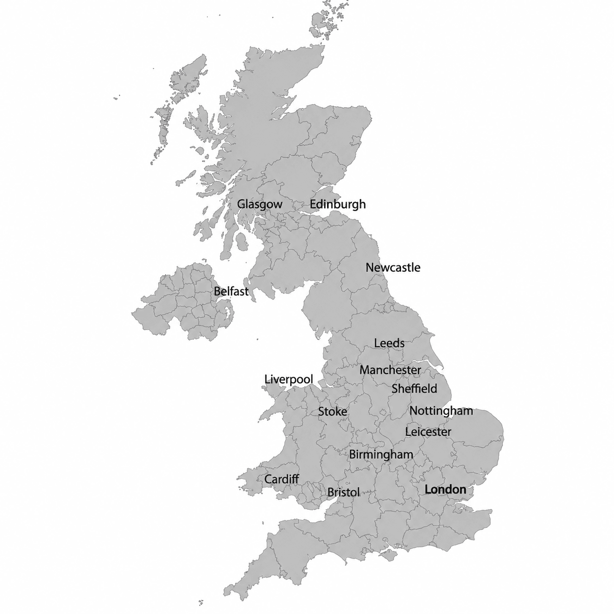 UK delivery coverage map